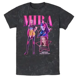 Mens KPop Demon Hunters Mira Super Star Logo T Shirt