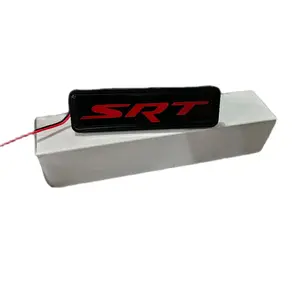 SRT LED Front Grille Emblem Badge 12V Illuminated Logo Universal Mount Durable Construction Easy Wiring Premium Look for Most Models