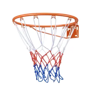 Basketball Rim Wall Door Mounted Hoop Q235 Flex Rim Goal Replacement Net Standard 18" Indoor Outdoor Hanging Hoop for Kids Adults
