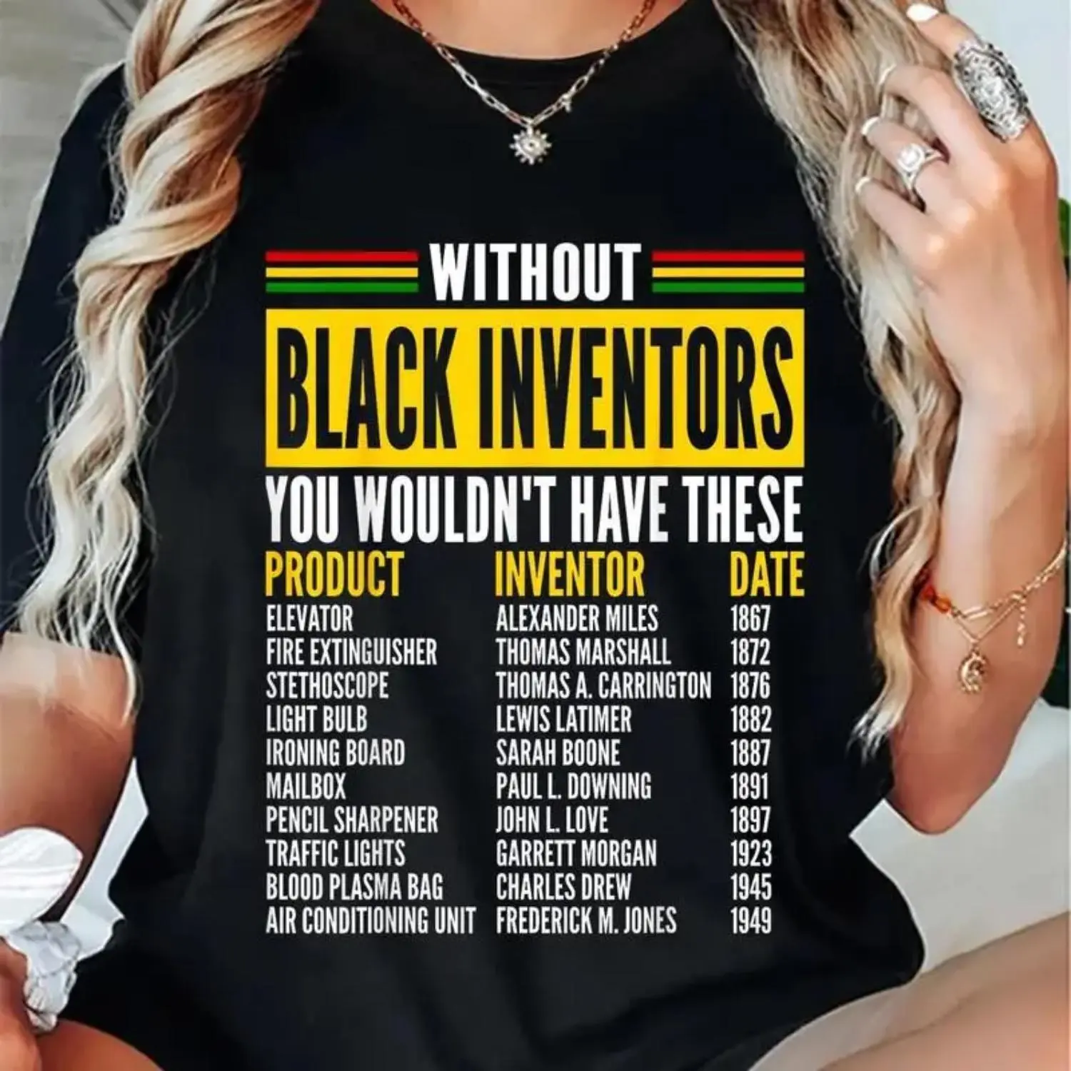 Cotton Celebration Of Unsung Black Inventors Inspirational Black History Month Graphic Tee For Men And Women