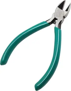 Iexcell 4.5" Side Cutter Diagonal Wire Cutting Pliers Nippers Repair Tool, Green, Chrome-Vanadium Steel iExcell