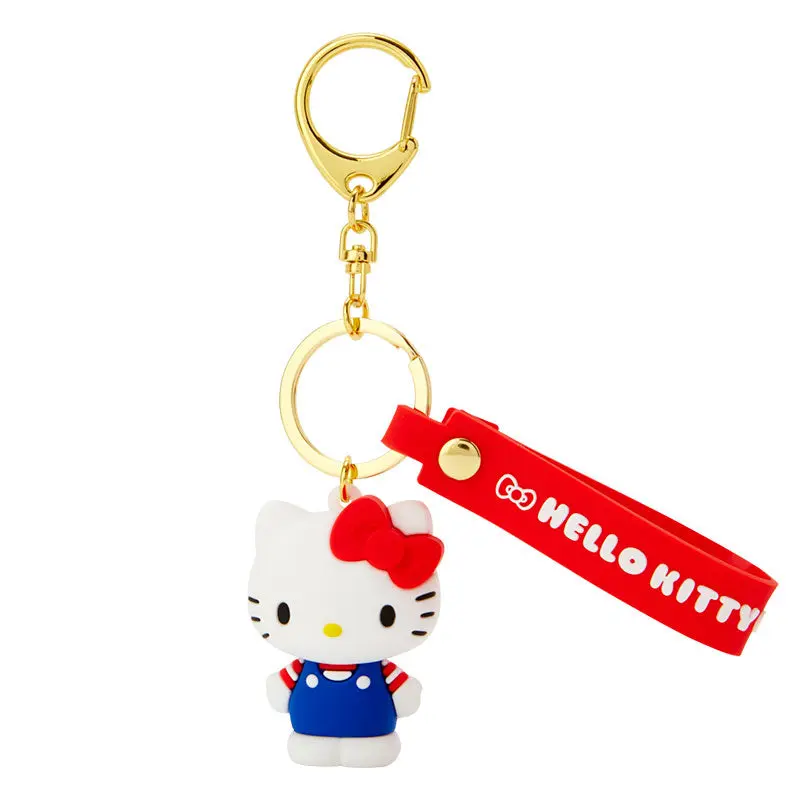 Hello Kitty Signature 3D Sculpted Keychain, Kawaii Fashion Accessories, Cute Figure-Shaped Charm for Everyday Use, Kawaii Accessories, 3D Sculpted Keychains