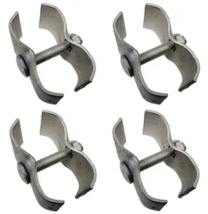 4 Pack of Galvanized Panel to Panel Clamps for 1 Inch Aluminum Square Tubing