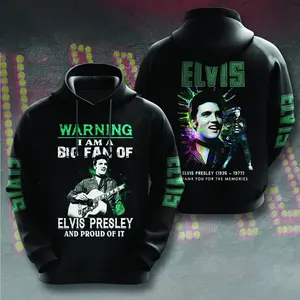 I Am A Big Fan Of Elvis And Proud Of It Thank You For The Memories 3D Unisex Hoodie