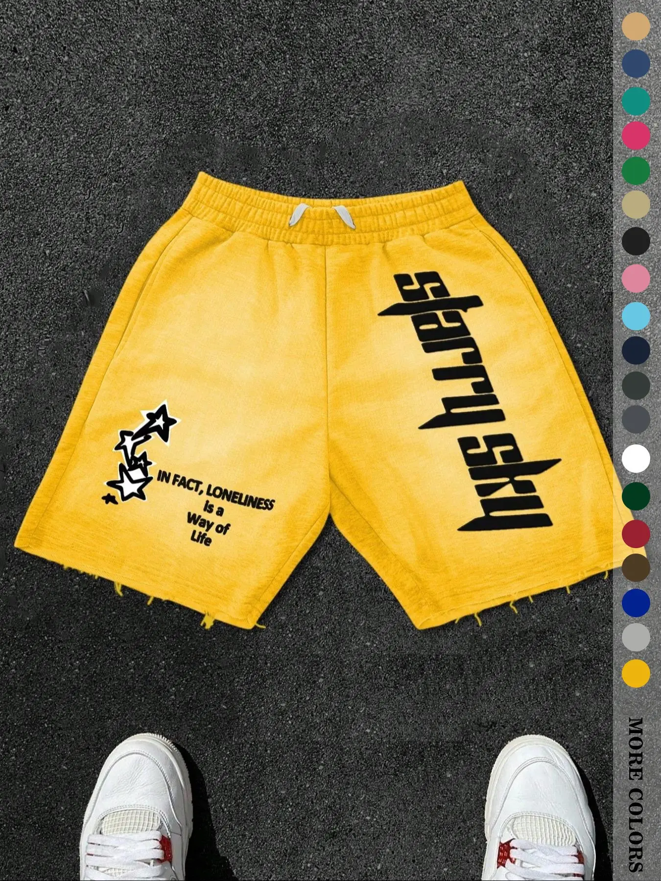 Men's Drawstring Letter Print Shorts, Casual Summer Wear, Comfortable Fashion Design, Perfect Daily Use Choice