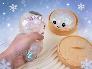 Blind Box Squishy Expressive Big Dumpling Squishy Giant Glitter DumplingGiantDumpling Squishy, Mega RainbowDumplings, CuteAnxiety Relief Fidget Toywith Steamer Box Valentine's Day andEastergifts, sutable for children to exchange gifts