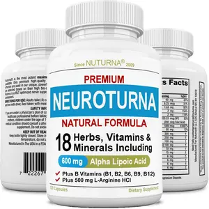 Premium ALA Capsules 600mg with Botanical Vitamin Blend – 120 Count Bottle