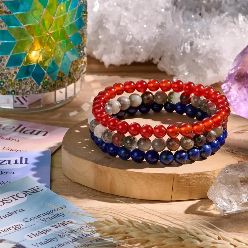 3-Piece 4mm Beaded Bracelets for Women Handmade Natural Crystal Stretch Elastic Jewelry Yoga Meditation Protection Gifts 3-Piece 4mm Beaded Bracelets for Women Handmade Natural Crystal Stretch Elastic Jewelry Yoga Meditation Protection Gifts