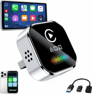 2026  4-in-1 Wireless CarPlay & Android Auto Adapter, 5-Second Auto Connect, Supports Nf/YT/TikTok/Screen Mirroring.Convert Wired to Wireless for Car