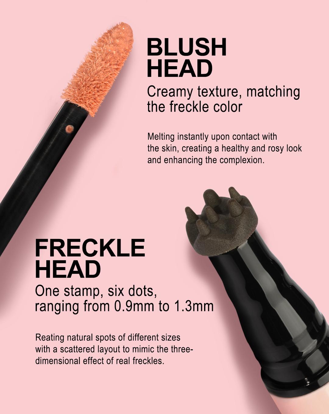 2 in 1 Freckle Blush Stamp Pen, Waterproof Long-Lasting Liquid Blush & Freckle Marker, Natural Sun-Kissed Makeup for Cheeks, All Skin Tones 2 in 1 Freckle Blush Stamp Pen, Waterproof Long-Lasting Liquid Blush & Freckle Marker, Natural Sun-Kissed Makeup for Cheeks, All Skin Tones