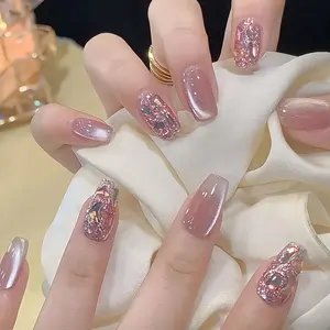 Press-On Nails with Adhesive Tabs for Easy Application and Removal, Gentle on Nails, Reusable, and Perfect for Beginners or Short-Term Wear