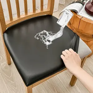 4/6/8pcs 100% Waterproof PU Dining Chair Slipcovers - Removable Upholstered Chair Cushion Cover For Dining Room, Kitchen, Hotel, And Home Decor