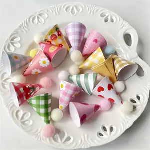 Party Hat & Gift Decor Accessories — Colorful Festive Party Decorations, Party Decoration Supplies, Birthday Party Hats and Costume Props, Ideal for Table Decor at Birthday, Holiday, Valentine's Day, and Easter Celebrations