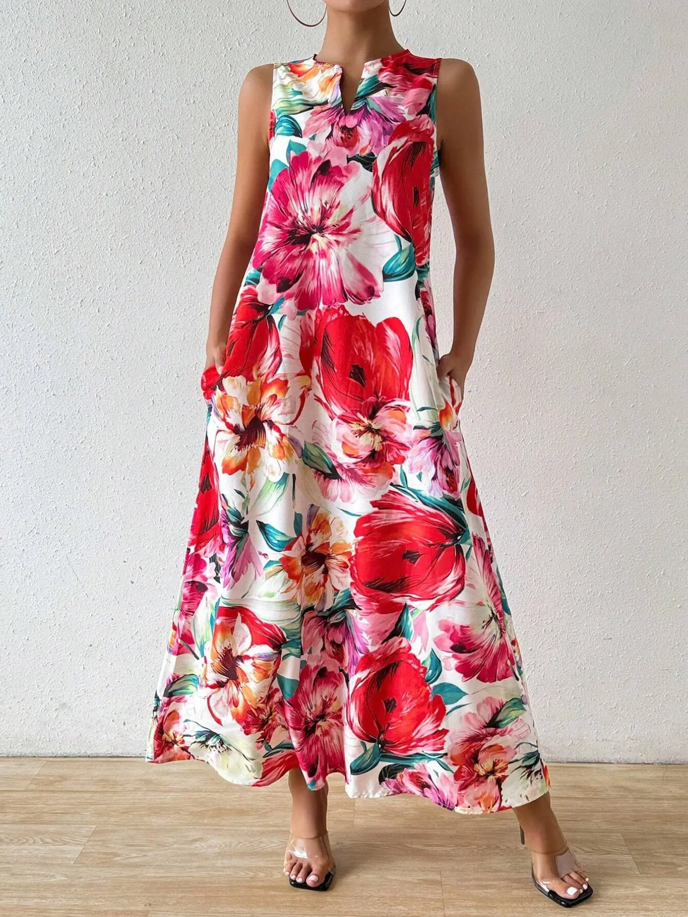 princess polly baby blue dress Super soft summer floral bodycon strappy midi green dress size Small Midi main image 0