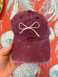 Rose Bow Embroidered Hat