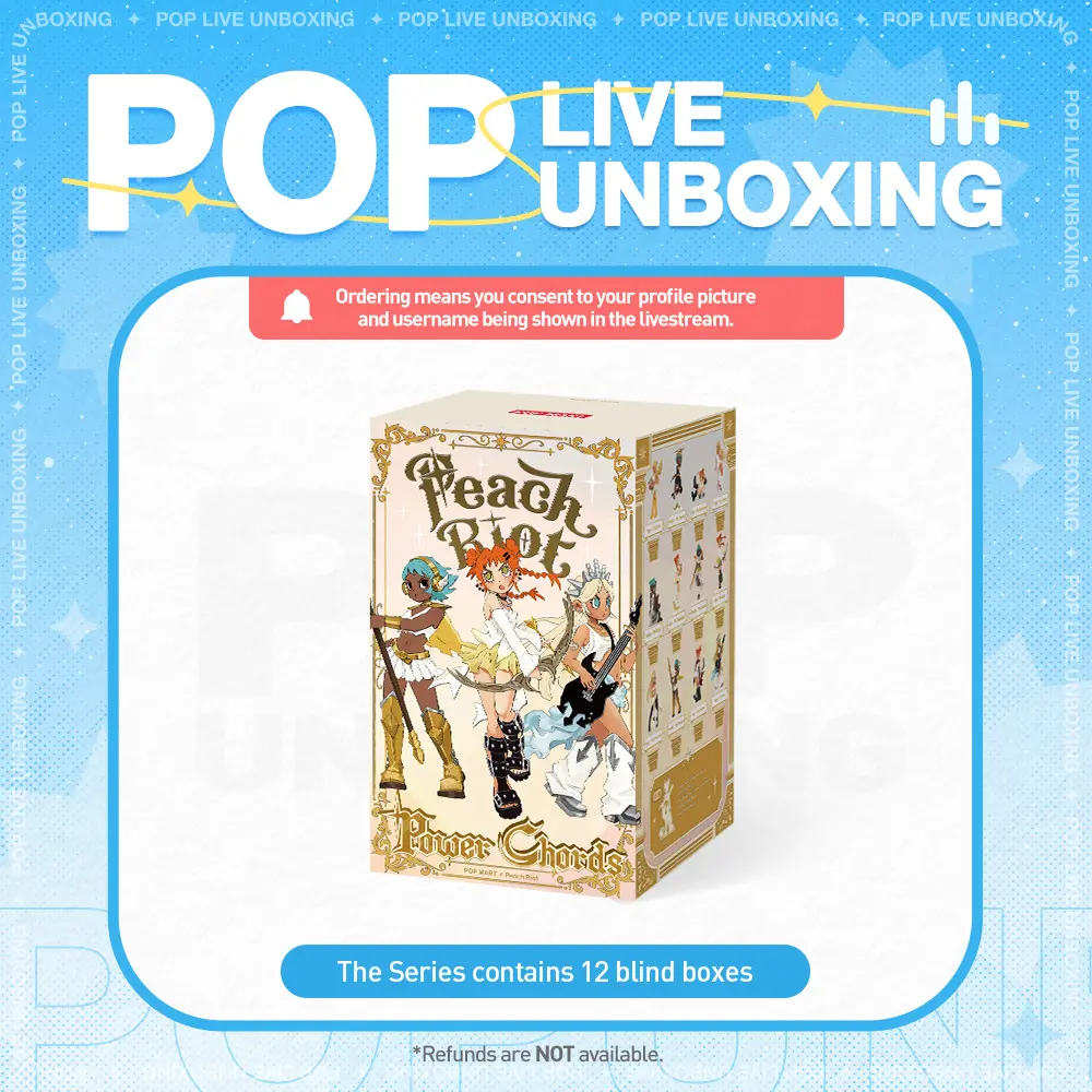 [POP NOW] POP MART Peach Riot Power Chords Series Figures Blind Box -Whole Set