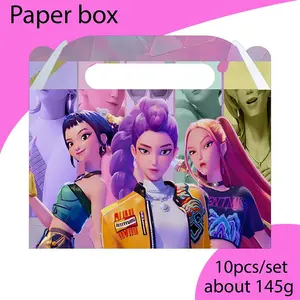 10pcs Colorful Cartoon Party Favor Boxes, Kids Birthday Treat Boxes with Handle, Fun and Durable Design for Parties and Celebrations