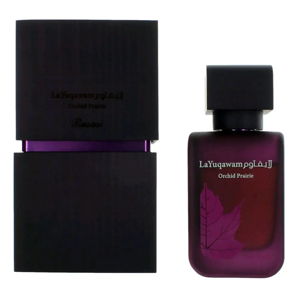 La Yuqawam Orchid Prairie by Rasasi - Women's Floral Fragrance, 2.53 oz EDP Spray, Daily Use Bottle for Dating, Smelling Good & Feminine Energy, Floral Women's Fragrance