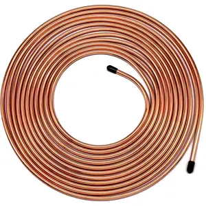 3/16 Brake Line - 25Ft Upgraded Copper-Coated Brake Tube for Car, RV, Camper Hydraulic Braking System