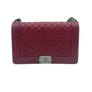 Pre-owned CHANEL france Crossbody Bags h8 Burgundy New Medium Caviar Le Boy Crossbody Bag 62522