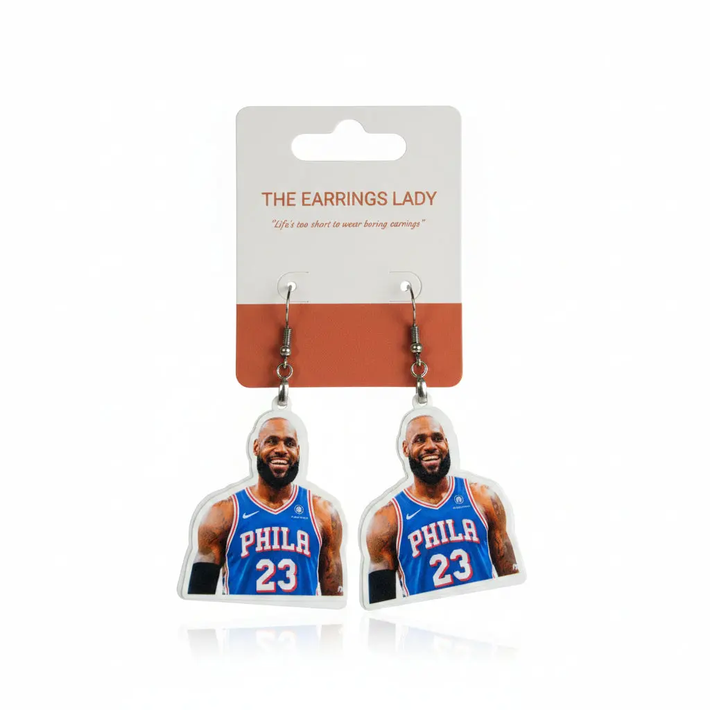 LeBron James Philadelphia 76ers Earrings
