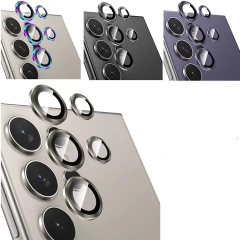 For Samsung Galaxy S24 Ultra S24 Plus Metal Rings Camera Lens Protector Cover