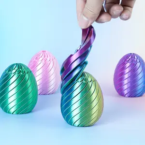Twisty Fidget Egg Stress Ball Toys, Easter Eggs 3D Printed Desk Toy, Easter Basket Stuffers Gifts for Teens Adults Kids Girls Boys