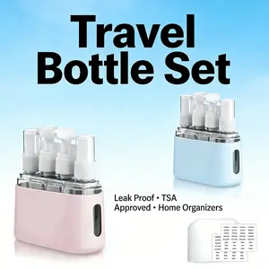 Travel Bottles, Leak Proof Containers for Toiletries, Tsa Approved Airplane Accessories Kit, Liquid Storage with Labels, Home Organizers