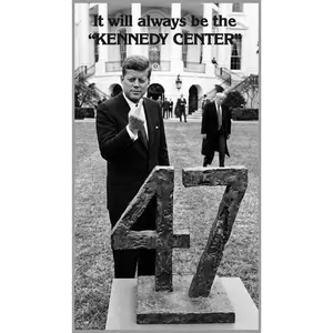 Bumper Sticker with JFK and 47 Middle Finger Bumper or Window Sticker