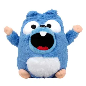 Soft Blue Funny Fangs Loopy Beaver Plush Desktop Room Decor Holiday Birthday Present