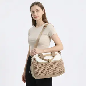 New Quilted Mom Bag, Baby Stroller Bag, Handheld Crossbody Pre-Natal Bag, Large Capacity Multi-Functional Maternity Bag, Multifunctional Diaper Bag