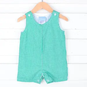 Green Gingham Jon Jon - Classic Little Boy's Outfit