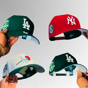 New York Yankees LA Dodgers 9FORTY Adjustable Cap, Curved Brim Structured Crown Design, Premium Cotton Fabric, Embroidered NY LA Logo, Strapback Fit, Hat for Men Women, Baseball Cap, Streetwear, Gorras de Béisbol Hombre Mujer