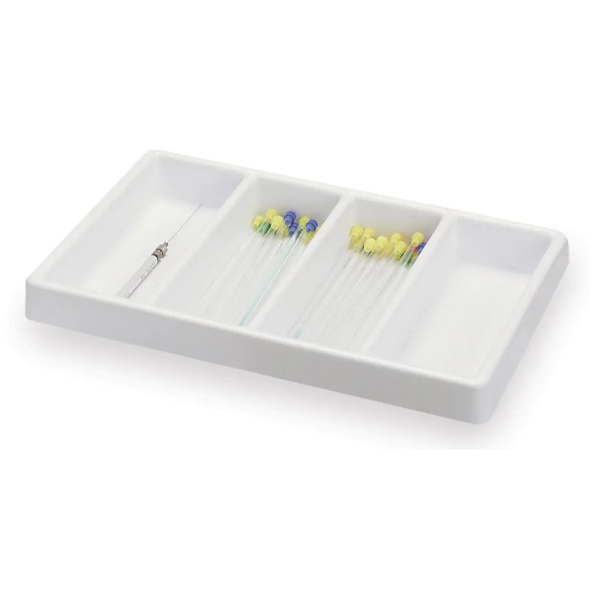 212 MAIN Shallow 4-Slot Plastic Desk Organizer - Rounded Corners, Multi-Compartment Table Organizer for Home Office Storage, Desktop Accessories, Office Accessories & Stationery