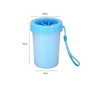 1pc PetPals Portable Dog Paw Cleaner with Wrist Strap, Non-Upholstered Durable Material, Pet Paw Washing Cup for Outdoor Use
