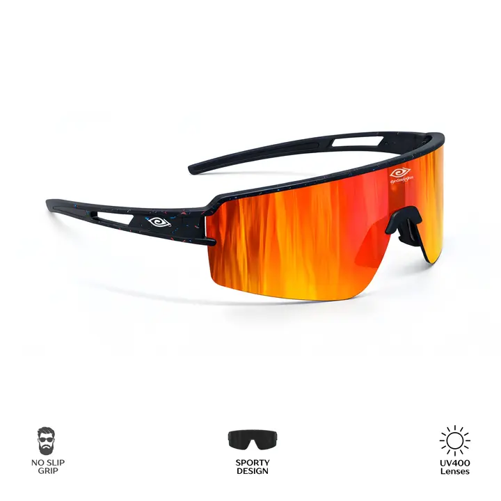Red Blade Runners Sport Sunglasses