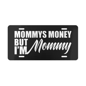 Mommy Money Black License Plate, But Im Mommy, 12 x 6 Aluminum Vanity Tag, US Vehicles, Funny Mom Vanity Plate, Mom Life Car Decor, Best Gift, Mom Tag