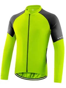 Men’s long-sleeve cycling top with a color-block zip design, featuring anti-slip quick-dry, breathable fabric—ideal for outdoor cycling, fitness, and workouts.#SummerVibes