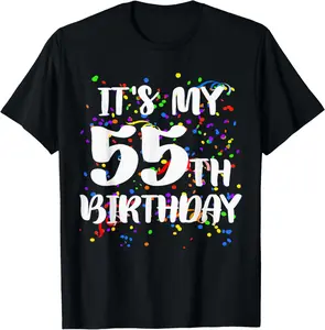 Cotton(pure) Its My 55th Birthday Shirt Happy Birthday Funny Gift TShirt T-Shirt