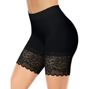 1Pack Lace Slip Shorts for Women Under Dresses, Seamless Anti Chafing Shorts Summer pants travel