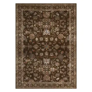 【Christmas Gift】5'x7' Area Rugs for Living Room Vintage Washable Non Slip Rugs for Dining Room Bedroom Indoor Rugs for Office Red Borwn