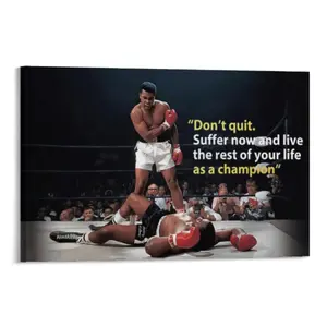 Muhammadd Ali Boxing Sports wooden frame canvas,  suitable for living room, home wall decoration, ideal gift, Home Decor Products, Decorative Artwork, Modern Cool Design, Modern Home Decor