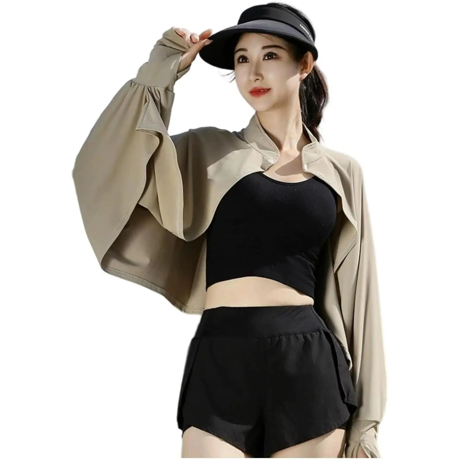 Women's Cooling Shawl Arm Sleeve Neck Sun Protection Cape Sun-proof Cover Cloak for Women Summer SPF Long Sleeve Gift