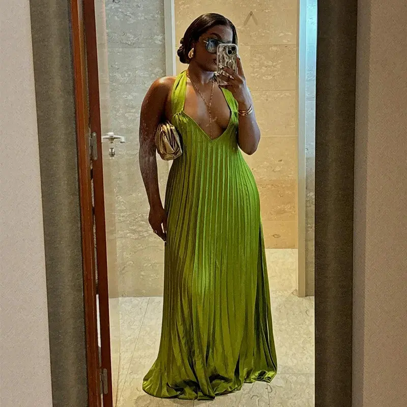 green dress with flowers on top Green Floral Short Sleeve Midi Dress - All Dresses main image 0