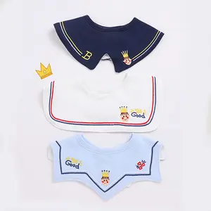 3pcs Baby Crown Waterproof Saliva Bibs, 360° Rotatable Design, Pure Cotton Material, Embroidered Craftsmanship, Perfect Gift for Babies