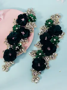 Elegant Floral Rhinestone Bridal Belt Brooch Set, 2-Piece Mother Accessory Party Dress Jewelry, Perfect Gift for Weddings