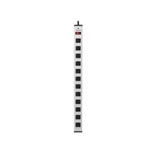 Monster 3001095 6 ft. 12 Outlets Power Strip, Silver & Black