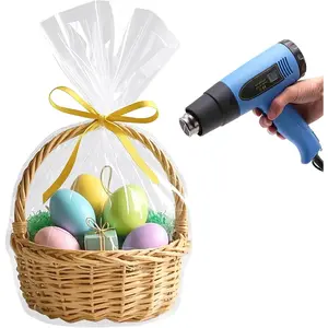 Shrink Wrap Bags,14x18 Inches Clear Shrink Wrap 20 Pack PVC Heat Shrink Bags for Gift Basket