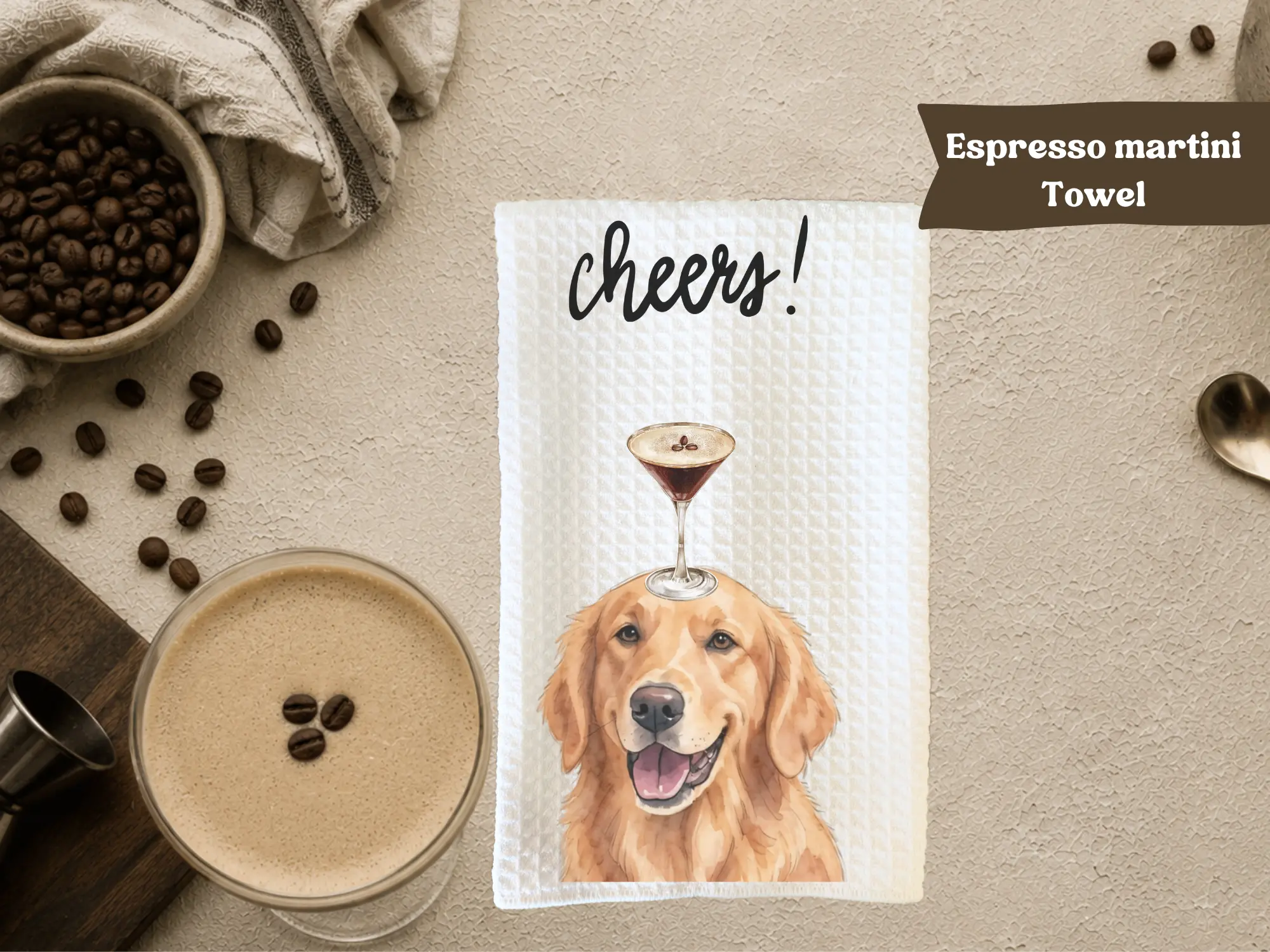 Espresso Martini DOG towel