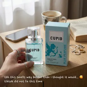 Cupid Blue Cologne Spray for Men and Women - Fresh Citrus Amber Fragrance, Lightweight Portable Perfume sweet long-lasting daily